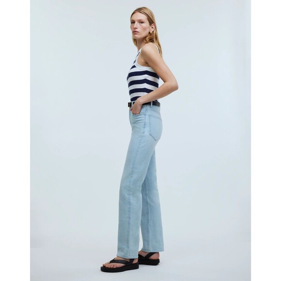 Madewell Womens Sz 25 90s Straight Jeans Ward Wash Comfort Stretch High Rise NWT - Picture 3 of 16